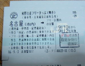 フリー切符 7500円